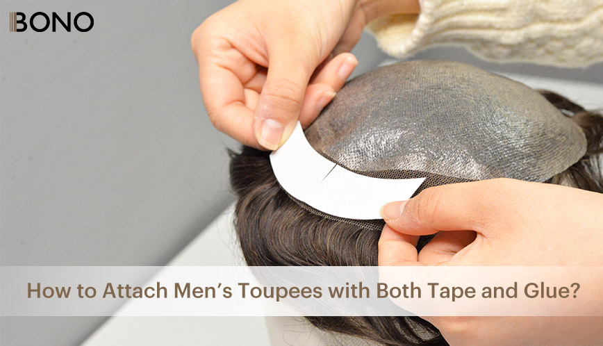 How to Attach Men’s Toupee with Both Tape and Glue? | Bono Hair