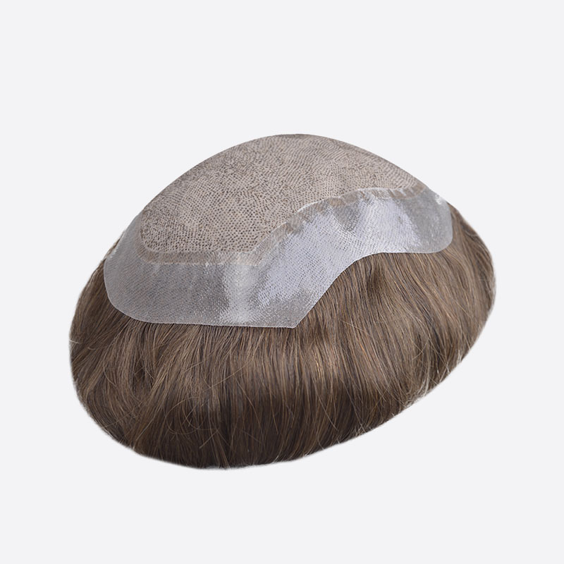 China silk mono hair toupee (2)