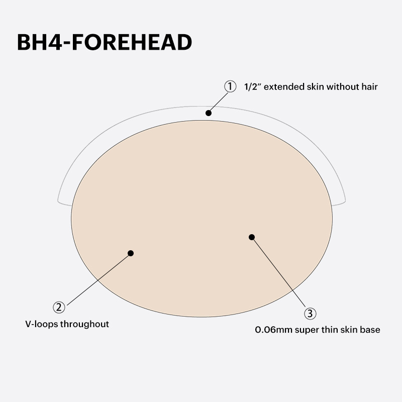 BH4-FOREHEAD hair system
