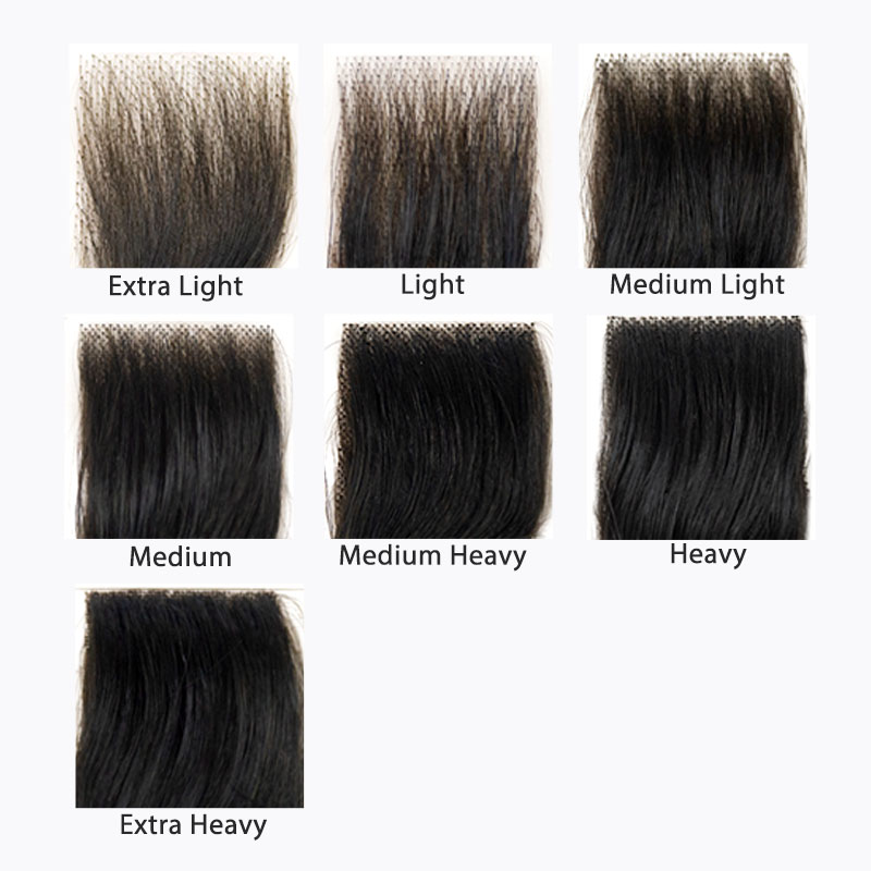 Human Hair Density Chart | Male Wig Density Chart | Bono Hair