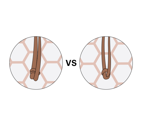 single split knots vs double split knots