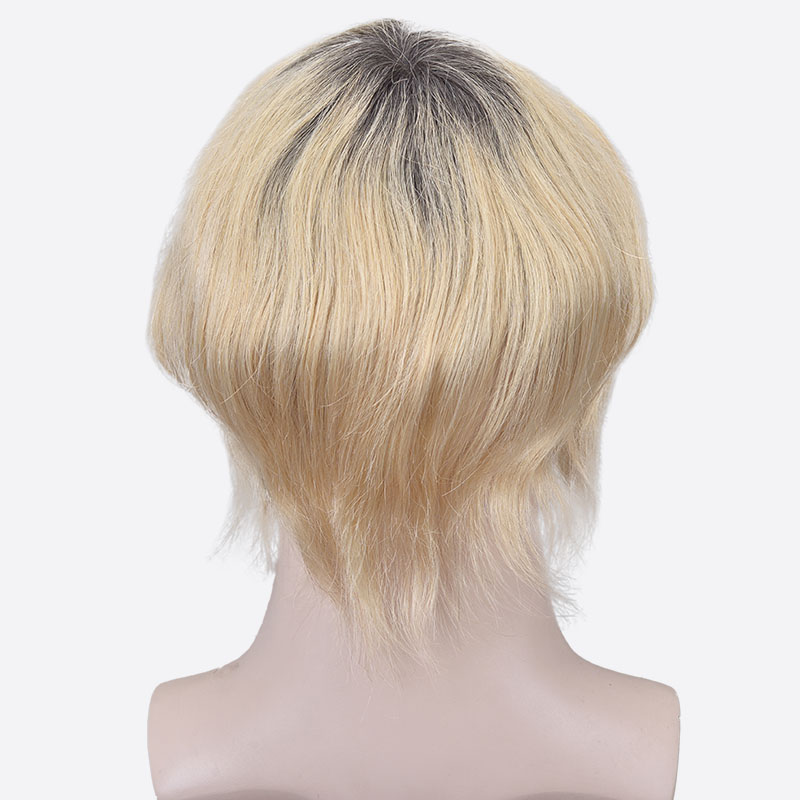 Dark Roots Blonde Hair System Is Bioskin Hair System From Bono Hair
