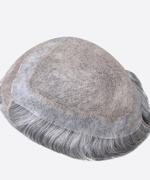 Men's Grey Hair System Mixed Gray Hair Pieces Bono Hair