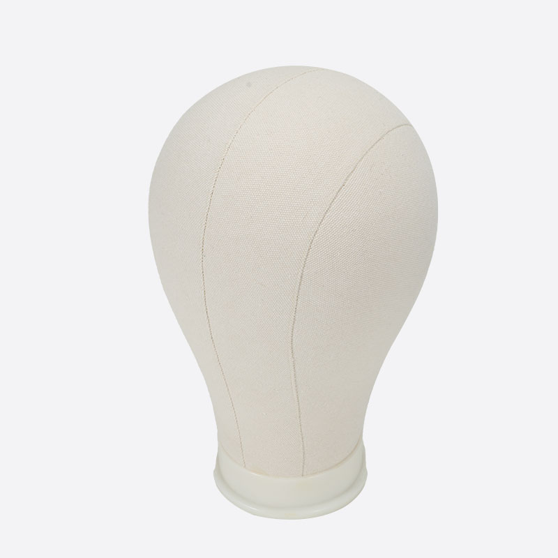 Canvas Wig Head with Stand, Canvas Mannequin Head