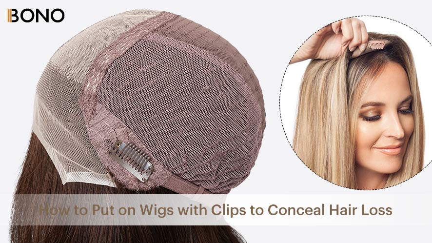 How to Put on Wigs with Clips to Conceal Hair Loss (2)