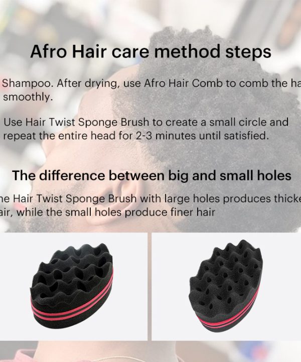Afro Hair Comb And Hair Twist Sponge Brush From Bono Hair