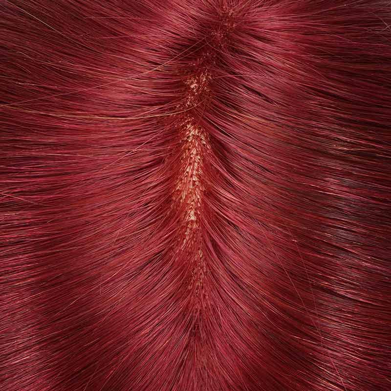 BWN936930 French Lace Toupee For Women Is Wine Red Hair System From Bono Hair6