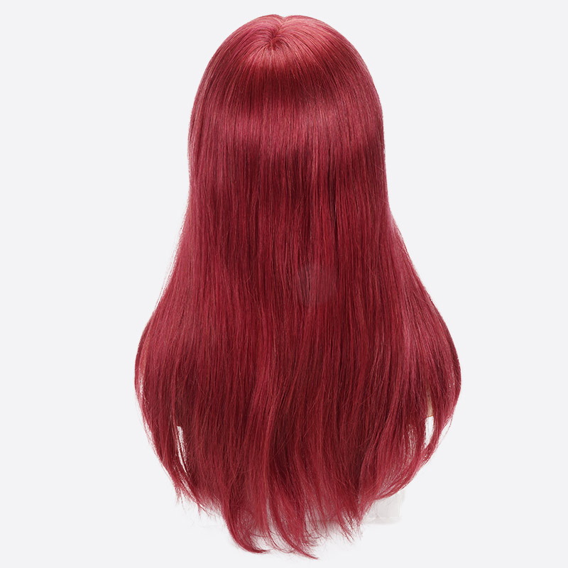 BWN936930 French Lace Toupee For Women Is Wine Red Hair System From Bono Hair9