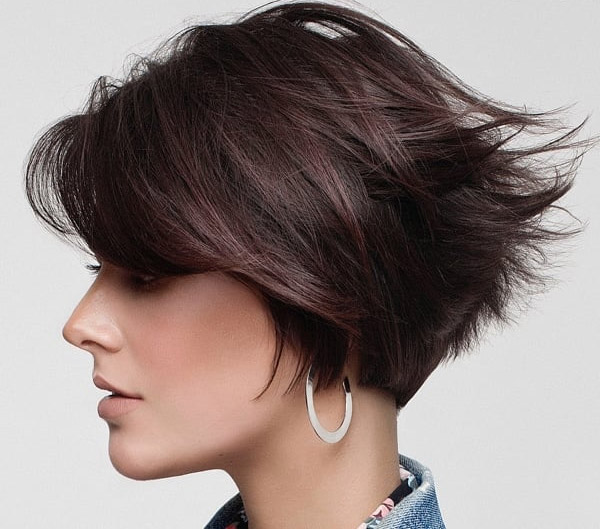15.Short Pixie Wedge with Side Parting