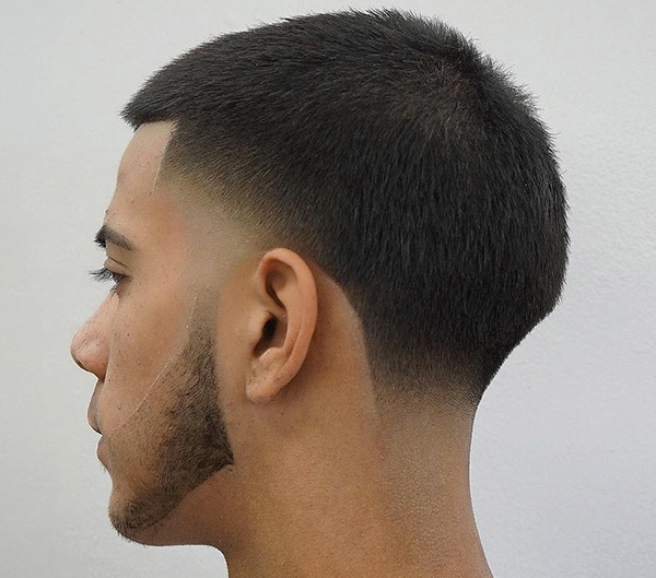 24.Buzz Cut with Taper Fade