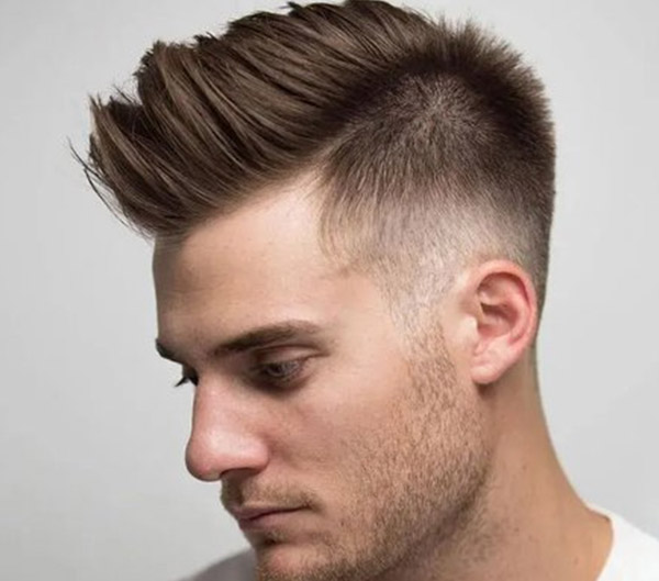 37.Quiff with Taper Fade