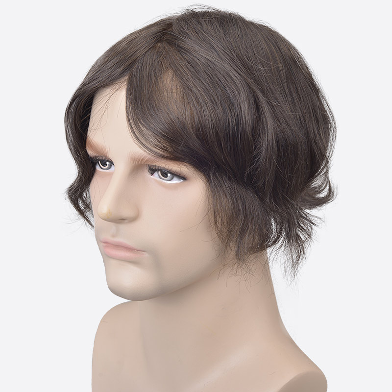 BLN759020 Men's Toupee with Lace Front Is Mono Top Hair System From Bono Hair5