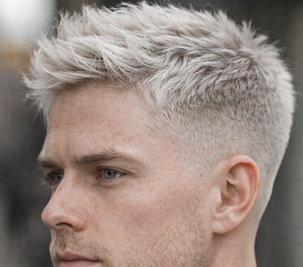 example-Blonde Highlights on Dark Waves