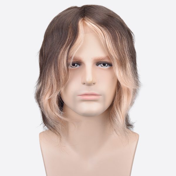 4-BWN009420 Men's Full Cap Wig Is Fine Mono Wig with NPU From Bono Hair