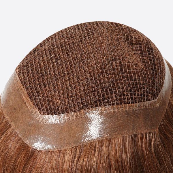 2BWN2626400 Custom Fishnet Toupee With Chinese Virgin Hair Toupee