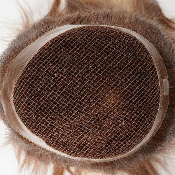 4BWN2626400 Custom Fishnet Toupee With Chinese Virgin Hair Toupee