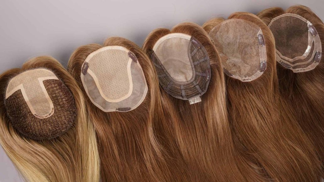 women's human hair toppers from Bono Hair, showing the base construction