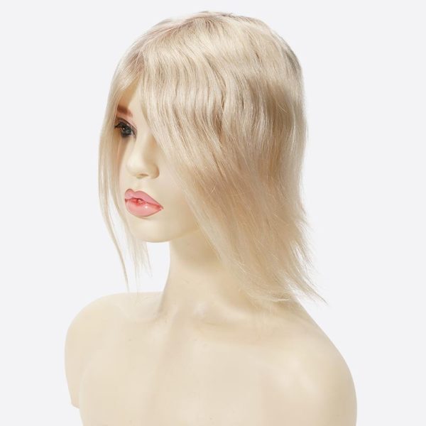 7BWN797740 Custom French Lace Topper With Spot Highlight Hair Color