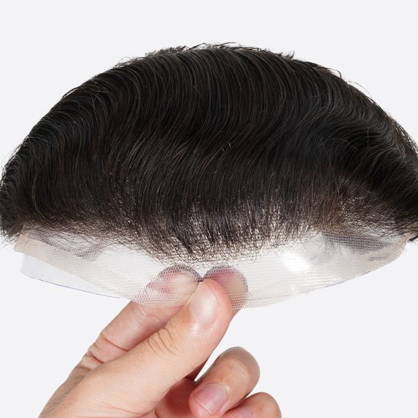 3BFN390910 Lace Frontal Partial Hair Piece For Men's Receding Hairline