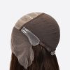 Cap construction of model Medluxe-4, featuring a 4.5"x5.5" silk top with anti-slip silicone strips and secure adjustment bands for medical comfort