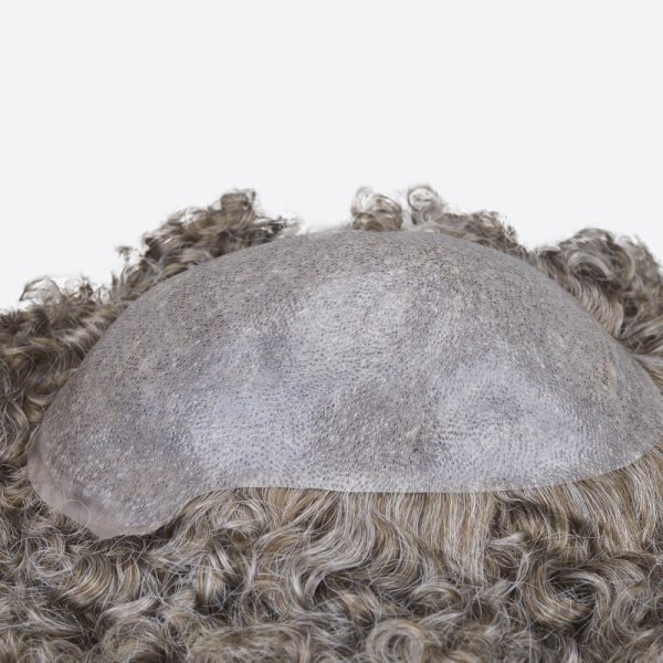 1BLN431120 Curly Hair System Thin Skin Wholesale Toupee
