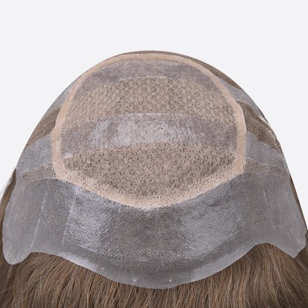 Children's virgin hair medical wig with silk top and PU, model BLN92800202