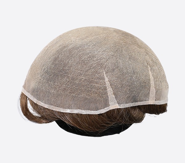 Full view of Bono Hair BH2 lace hair system with French lace base, offering a soft, comfortable fit