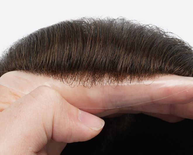 0.08mm thin skin hair system hairline close-up