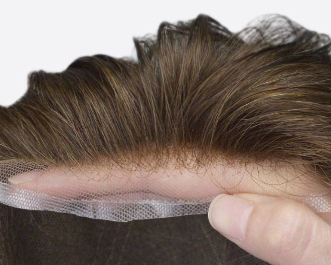 French lace hair system hairline close-up