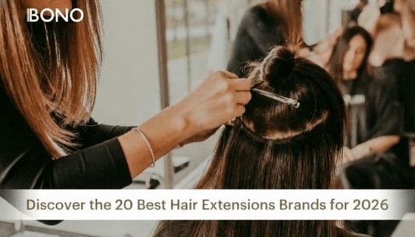 a hairdresser doing hair extension for a client