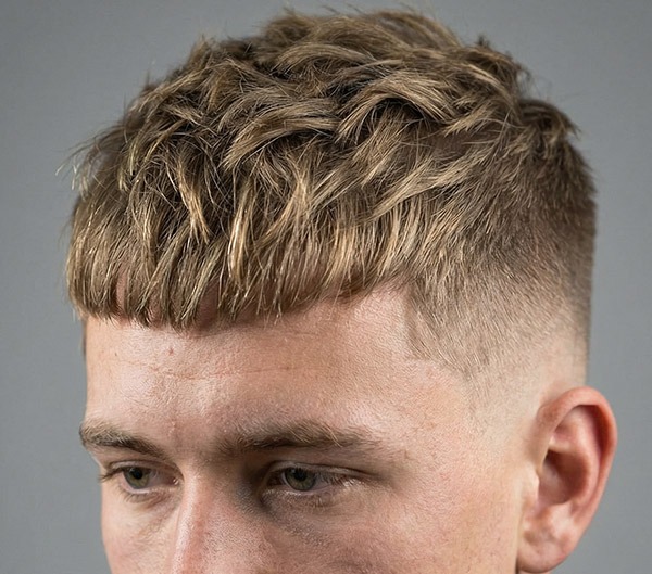Textured Crop for Dirty Blonde Hair