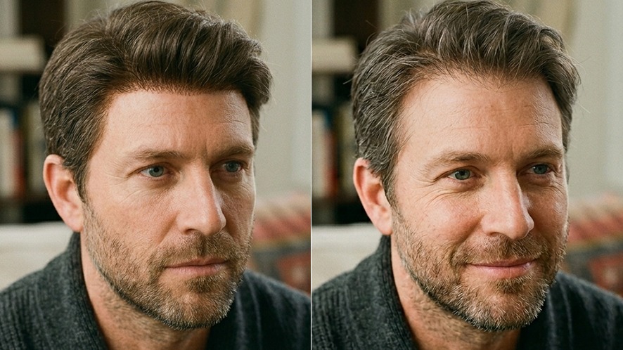 hair systems with rather higher density on hairline vs. the one with lower density on hairline
