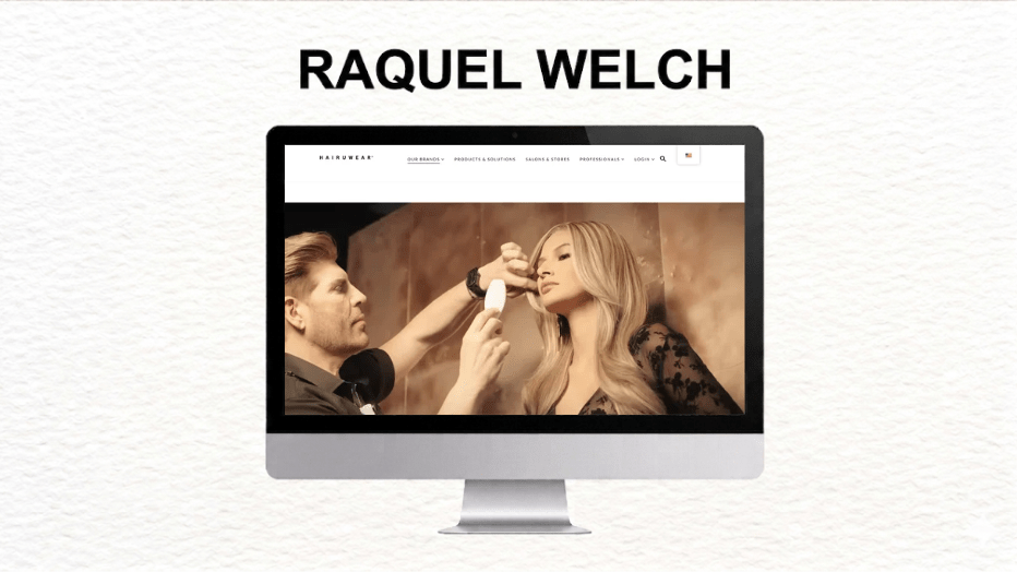 Browsing the Raquel Welch website, medical-grade and daily wear wig brand