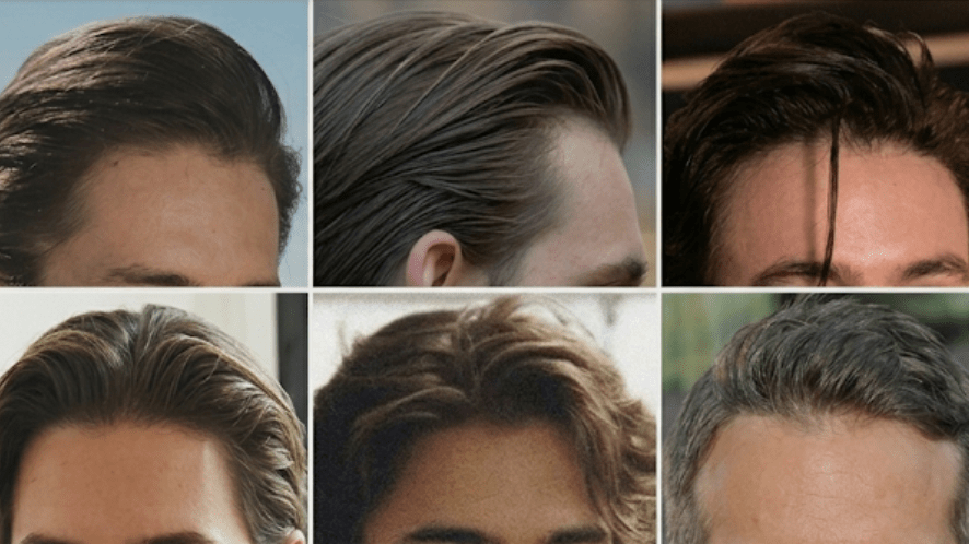 different old money hairstyles - close up hairline and sides