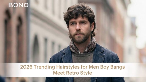 cover-Boy bangs meet retro style
