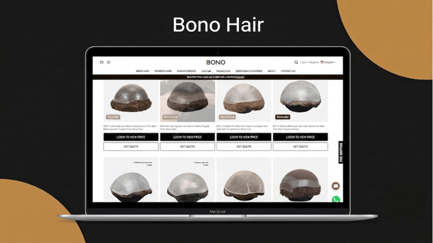 Bono Hair toupee webpage