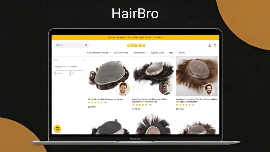 hairbro men's toupee