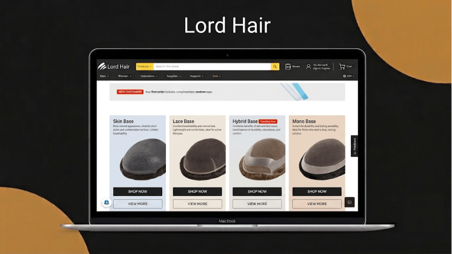 Lord Hair men's hair system page