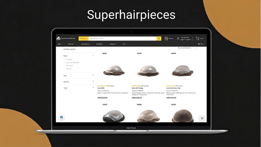 Superhairpieces toupee webpage