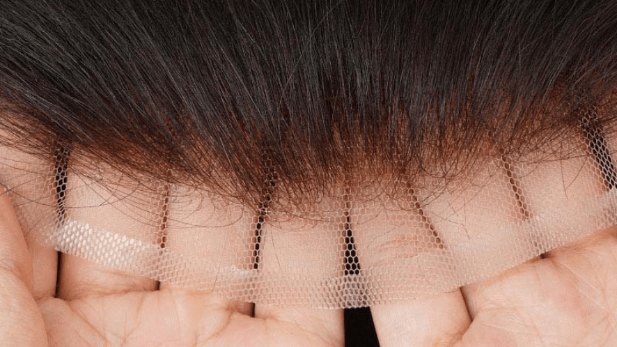 close up of bleached knots effect
