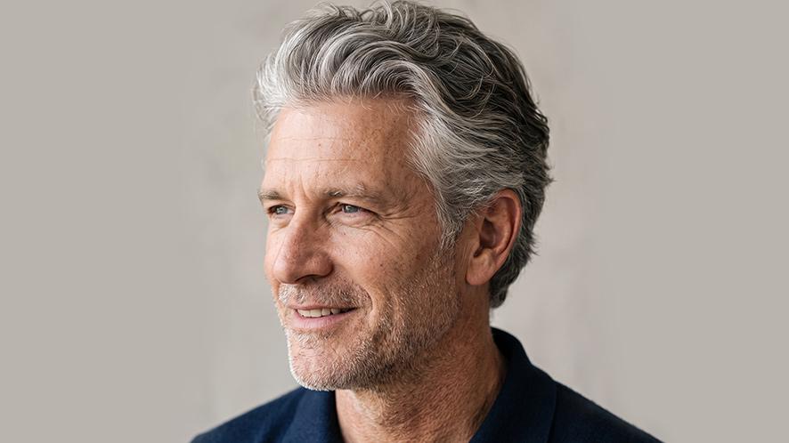 1B# with 65% gray hair in a toupee
