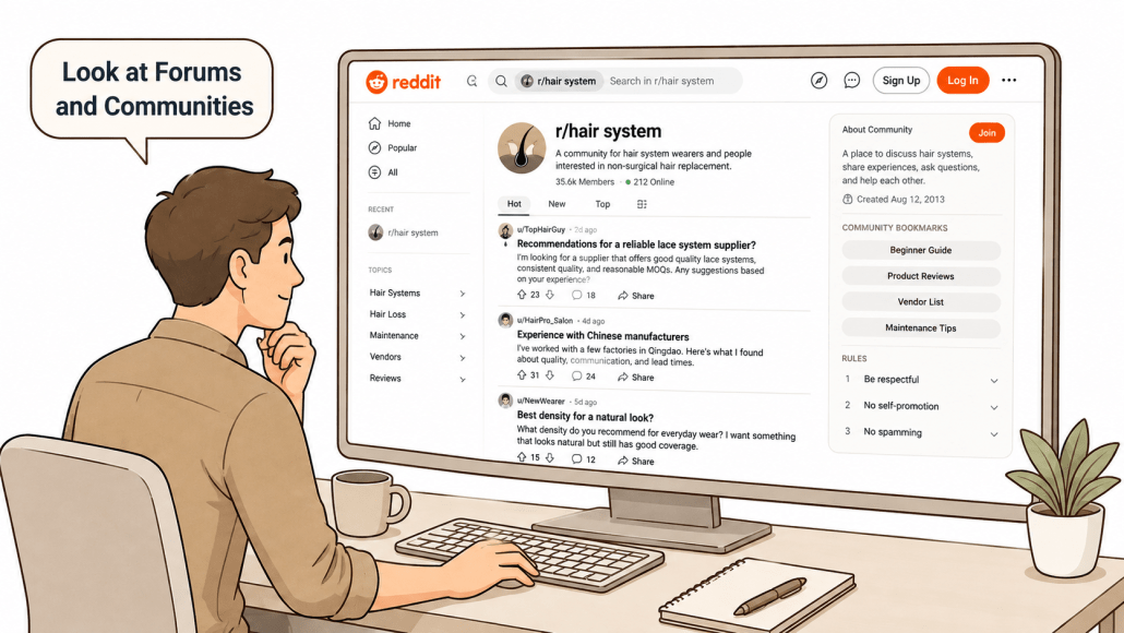 looking for hair system companies on Reddit