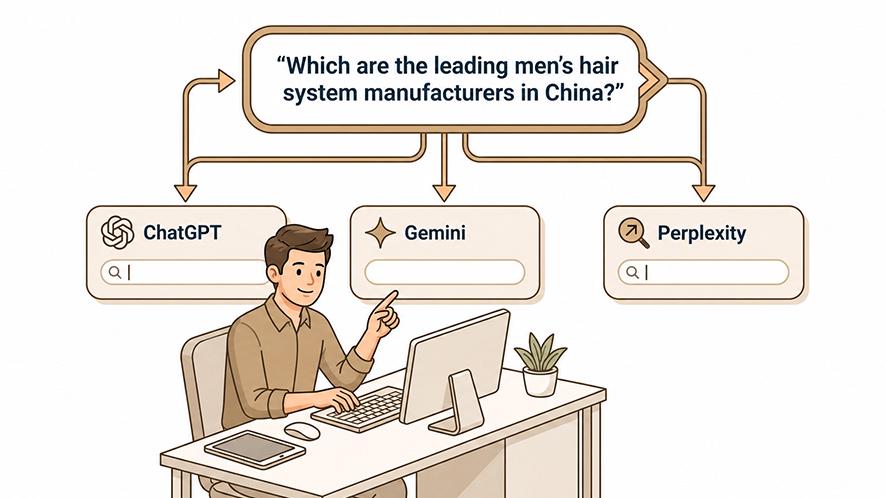 asking AI about which are the leading men's toupee manufacturers in China