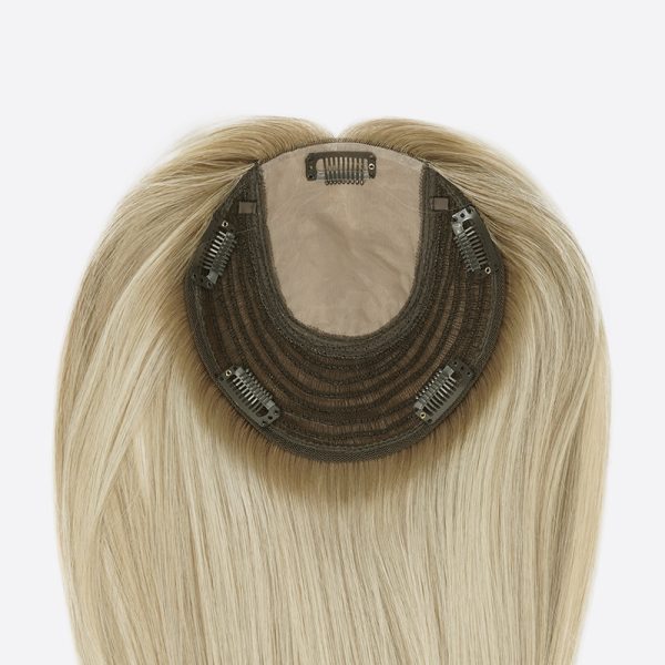 1Ayala Clip-On Silk Top Weft Back Hair Topper