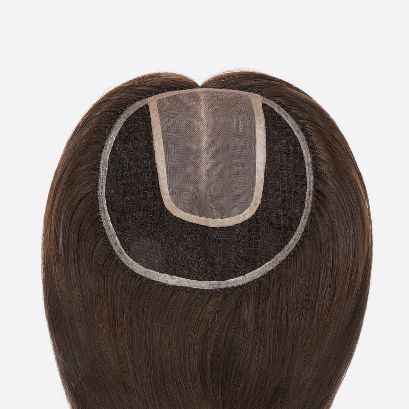 1Mira Mono Top with Fishnet Human Hair Topper 1Mira Mono Top with Fishnet Human Hair Topper