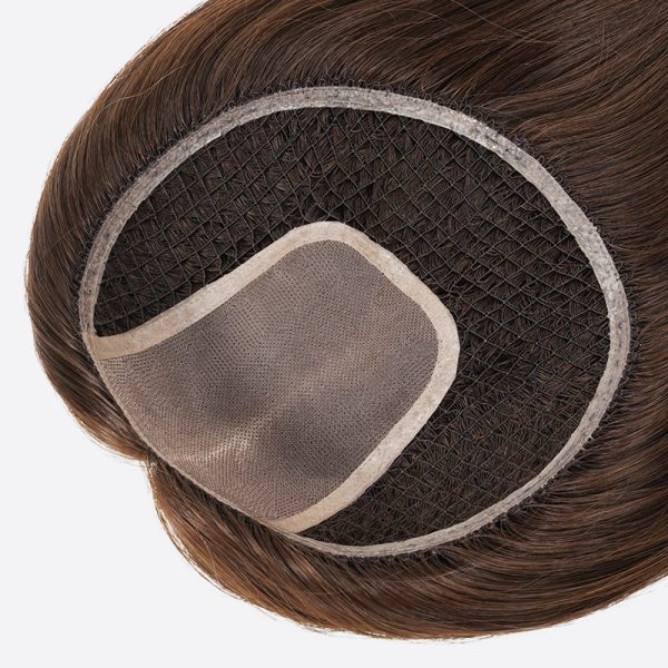 4Mira Mono Top with Fishnet Human Hair Topper