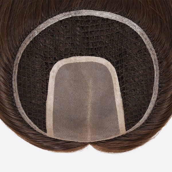 5Mira Mono Top with Fishnet Human Hair Topper