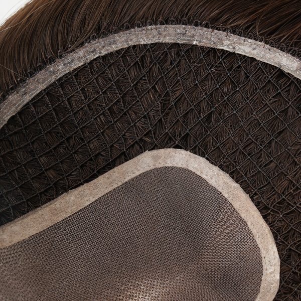 6Mira Mono Top with Fishnet Human Hair Topper