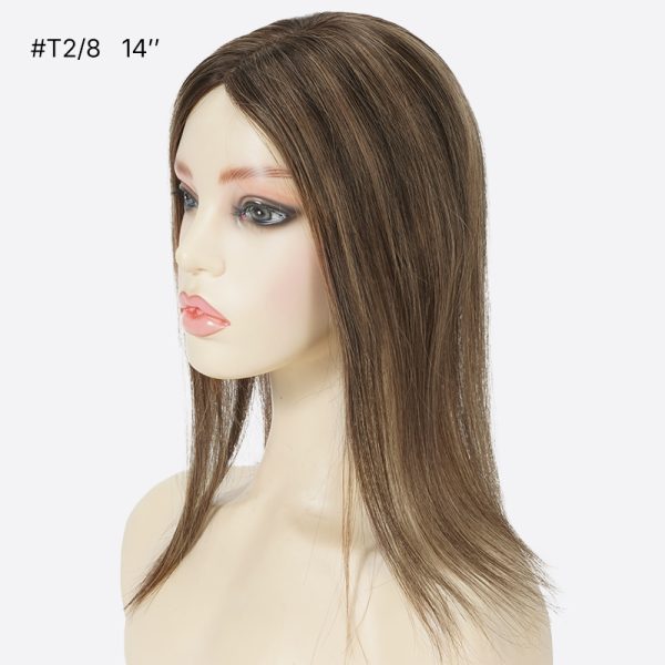 8Ada Fine Mono with NPU Perimeter Cuticle Virgin Hair Topper