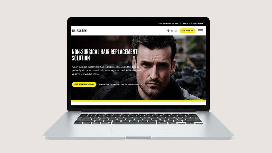 Hairskeen official website homepage screenshot